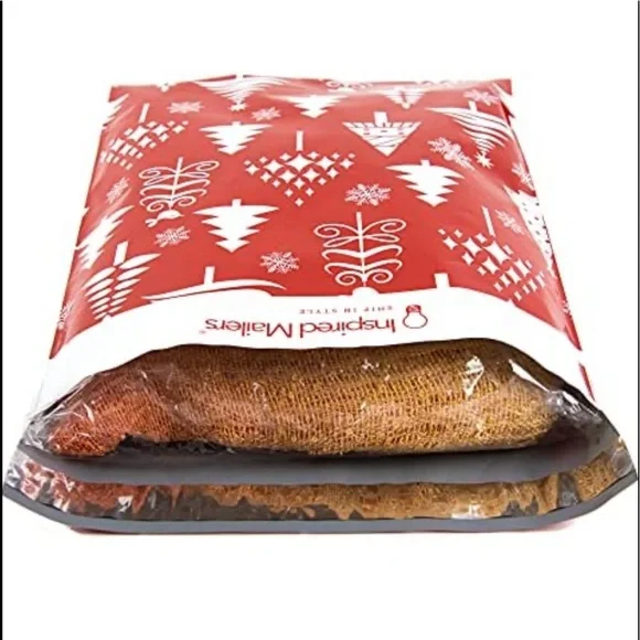 LAST SET‼️🎄20 Premium poly mailers- Red + White Trees! - Picture 3 of 4